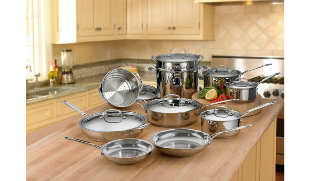 Cuisinart 17-Piece Chef's Classic Aluminum Cookware Set with Lids at