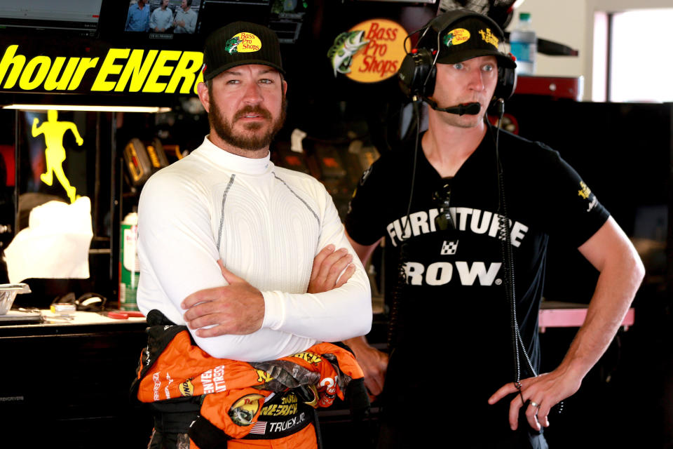 Martin Truex Jr. (L) needs a new team in 2019. Crew chief Cole Pearn will likely follow him. (Getty)