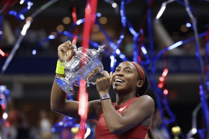 Coco Gauff, the 2023 U.S. Open women's singles champion, is the No. 4 seed at the 2024 Australian Open. File Photo by John Angelillo/UPI