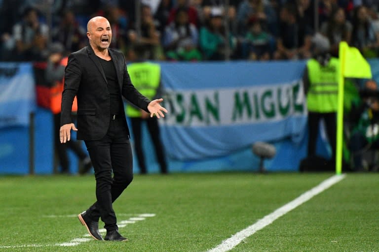 Stay of execution: Jorge Sampaoli's job as Argentina coach was in doubt after a 3-0 defeat to Croatia