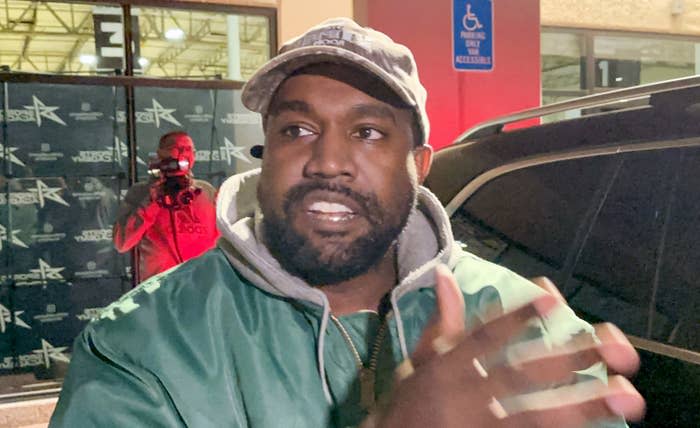 Kanye West aka Ye is seen on Oct. 28, 2022 in Los Angeles.