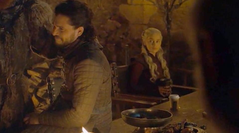 Coffee cup spotted in Game of Thrones (Credit: HBO)