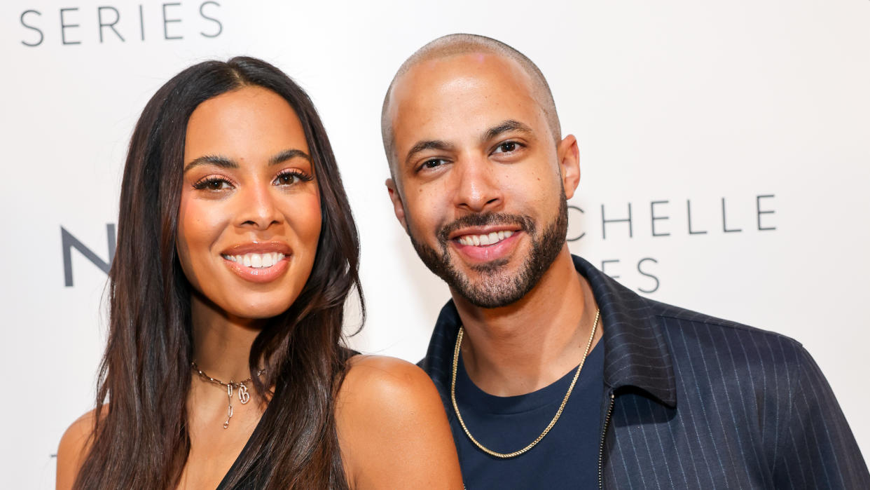 Rochelle Humes defended the decision by her and husband Marvin to get into the Christmas spirit early. (Getty)