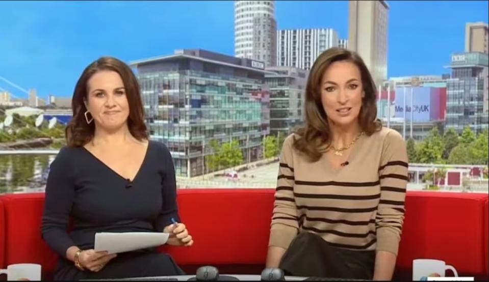 Warhurst (L) and Nugent were mocked by some Breakfast fans as being like 'Loose Women' presenters (BBC)