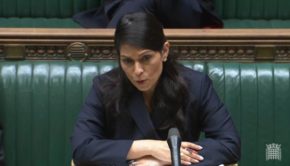 Home Secretary Priti Patel condemned the ‘appalling’ attack (House of Commons/PA) (PA Wire)