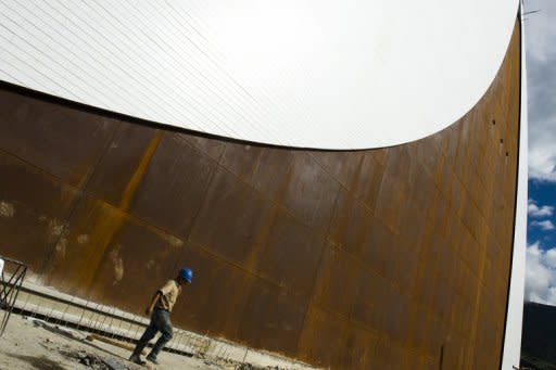 This photo, taken on June 1, shows the new mausoleum that will host the remains of national hero Simon Bolivar, a tribute of President Hugo Chavez to the Liberator