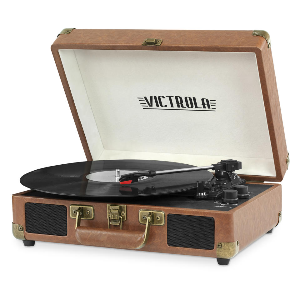 Victrola Vintage 3-Speed Bluetooth Suitcase Record Player (Amazon / Amazon)