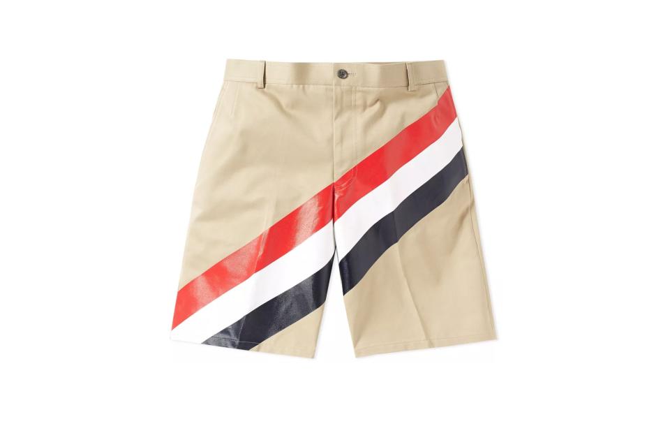 Thom Browne diagonal stripe chino short