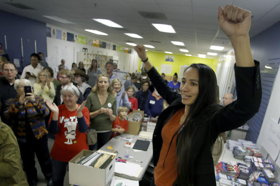 Sharice Davids has another uncommon qualification for politics: her experience in mixed martial arts. (Photo: ASSOCIATED PRESS)