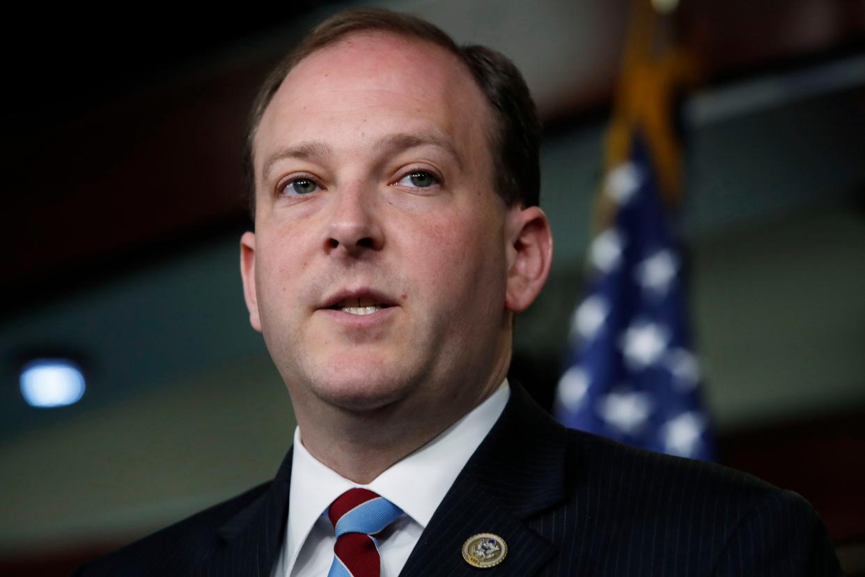 Rep. Lee Zeldin (R-N.Y.) speaks during a news conference on Capitol Hill in Washington, D.C. on May 22, 2018. 