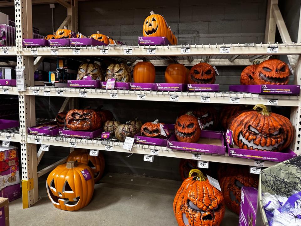 Halloween decorations at Home Depot on September 12, 2023.