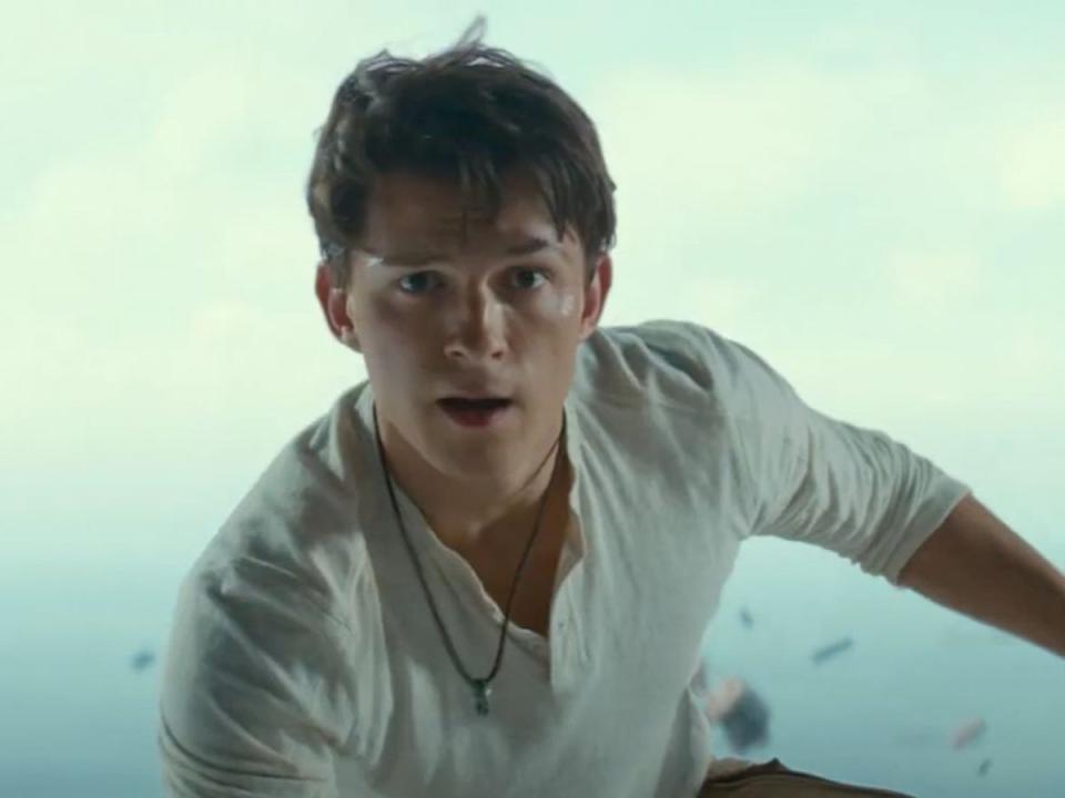 Tom Holland in the video game adaptation of ‘Uncharted’ (Sony Pictures Releasing)