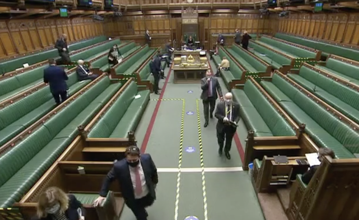 MPs voting on the amendment on Tuesday night (UK Parliament)