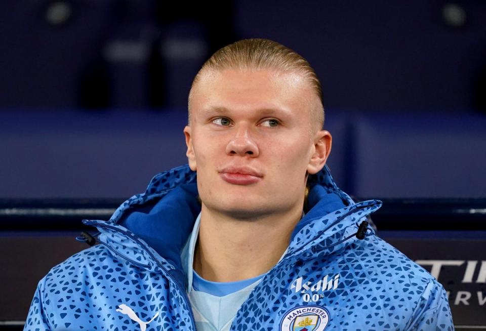 Manchester City will hope that Erling Haaland is fit for the FA Cup final (Martin Rickett/PA Wire)