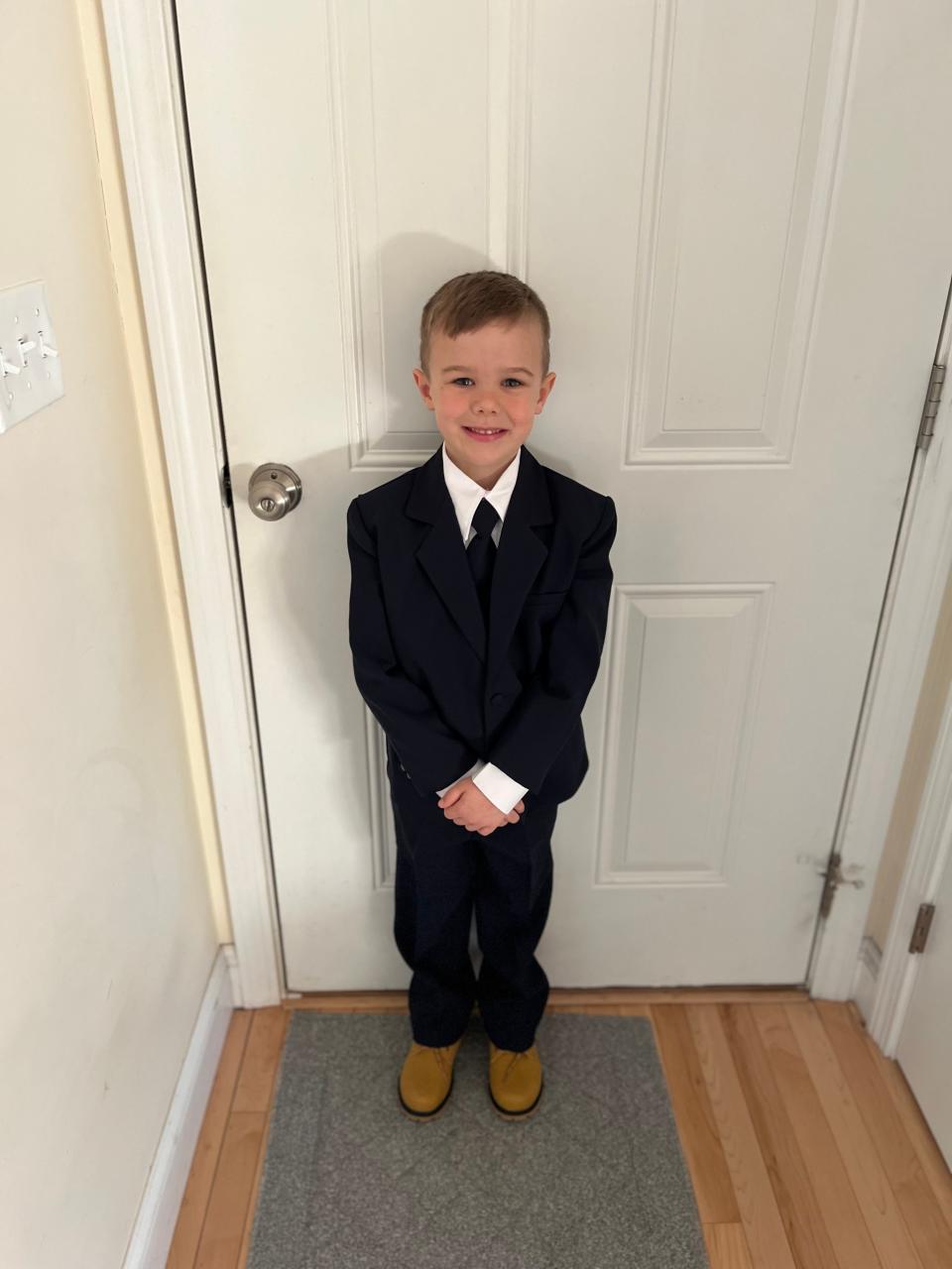 James Ramage, a Chelsea, Maine student who loves to dress up for 'Dapper Day.'