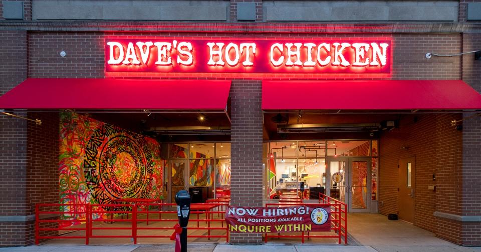 The Los Angeles-founded Dave's Hot Chicken restaurant chain has locations across the United States, including this one in Lakewood, Ohio.