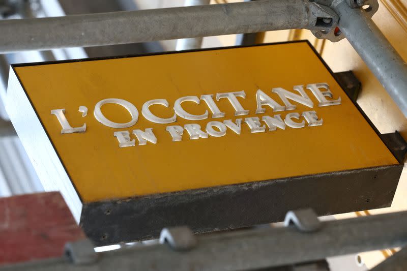 FILE PHOTO: L'Occitane en Provence logo in Paris