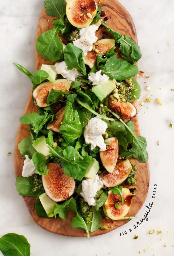 Fig & Arugula Salad With Pistachio Pesto