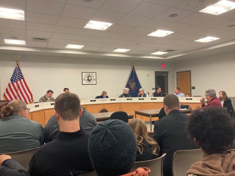 Palmyra Borough Council members unanimously voted again to reject the transfer of a liquor license from Lebanon to 1 E. Main St. after an almost two hour hearing Tuesday, Feb. 13.