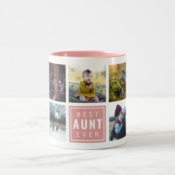 'Best Aunt Ever' Custom Photo Mug