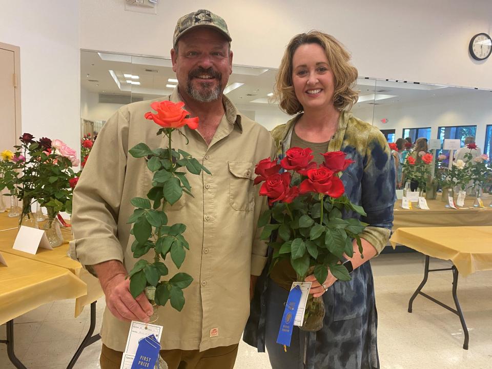 Rick and Olivia Bennett were first place winners at the Desert Rose Society's annual show on Saturday, Nov. 13, 2021.