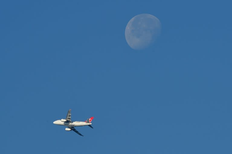 A plane takes off on June 6, 2015 at Rome's Fiumicino International Airport