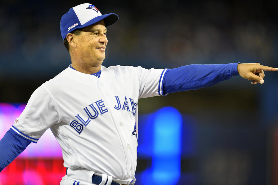 Toronto Blue Jays manager Charlie Montoyo described how exhausting it is to beat the powerhouse Houston Astros on Saturday. (Jeff Chevrier/Icon Sportswire via Getty Images)