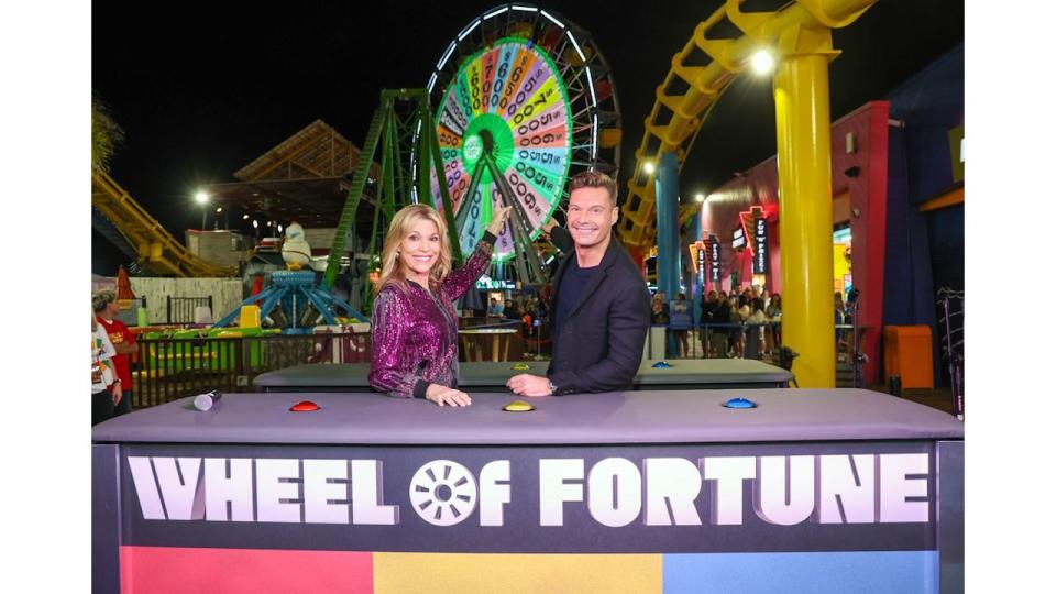 Vanna White and Ryan Seacrest attend the Pier Wheel Launch at Santa Monica Pier