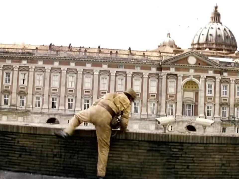 Tom Cruise climbing onto the walls of the Vatican in "Mission: Impossible 3."