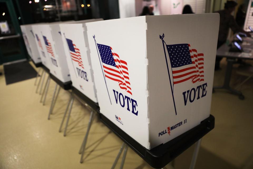 Voting booths on Oct. 22, 2018, in Tampa, Florida.