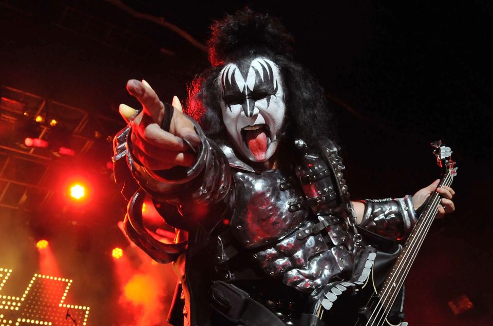 Kiss bassist / singer Gene Simmons performing in London in 2012.