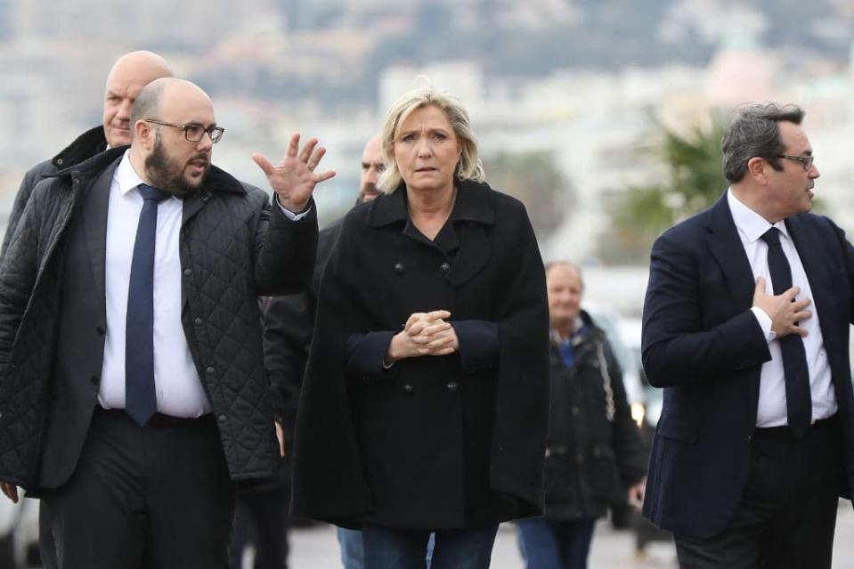Philippe Vardon et Marine Le Pen &#xe0; Nice le 13 f&#xe9;vrier 2017 - Valery Hache/AFP 