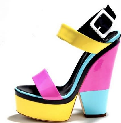 colorblock heel