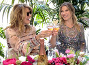 <p>Cheers! The actresses (and mothers) clinked their glasses at the Perrier-Jouet Toasts Mother’s Day brunch at Georgie at Montage Beverly Hills. (Photo: Charley Gallay/Getty Images for Perrier-Jouet) </p>