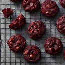 <p>Instead of the typical red velvet cookies with white chocolate chips, we doubled down on the chocolate flavor, using both semi-sweet chips and rich cocoa powder.</p><p><em><a href="https://www.goodhousekeeping.com/food-recipes/dessert/a34731388/red-velvet-cookie-recipe/" rel="nofollow noopener" target="_blank" data-ylk="slk:Get the recipe for Red Velvet Cookies »;elm:context_link;itc:0;sec:content-canvas" class="link ">Get the recipe for Red Velvet Cookies »</a></em></p>