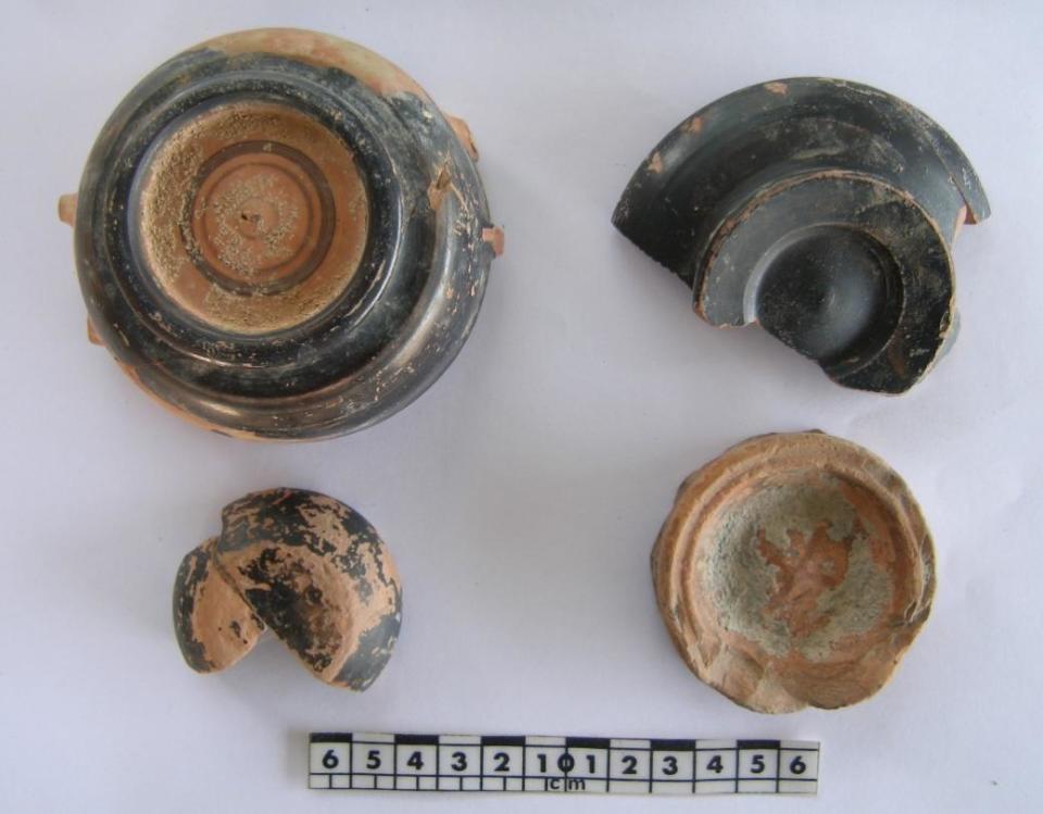 Remains of Athenian pottery dating back centuries were among the discoveries made by archaeologists probing Salamis. / Credit: Greek Ministry of Culture