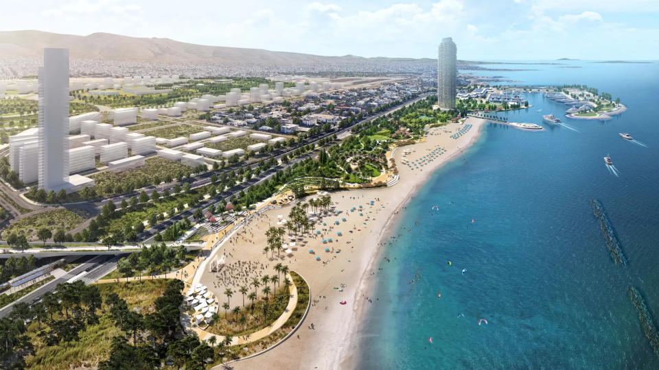 Ein Rendering von Ellinikon in Athen. - Copyright: Lamda Development