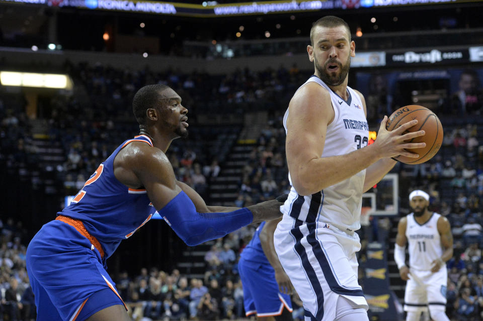 Memphis Grizzlies center Marc Gasol and New York Knicks big man Noah Vonleh both crack the Contract Year All-Stars. (AP)