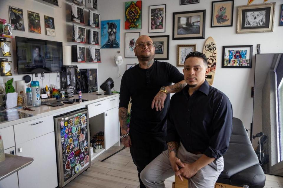 Co-owners Will Carter and Yovi Valentin opened Khaotic Zen Tattoo in Fort Worth just over a year and a half ago. They placed second in Reader’s Choice votes.