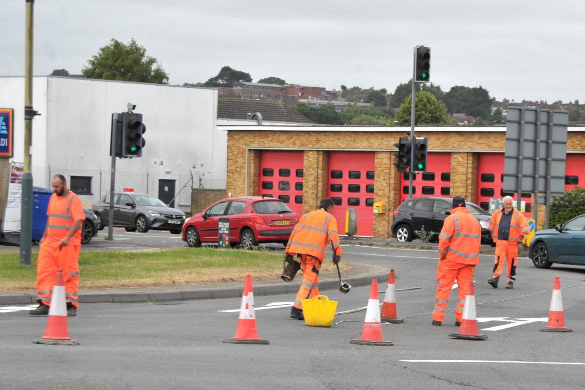 People have praised the council for repainting road markings on the Magic Roundabout <i>(Image: Dave Cox)</i>