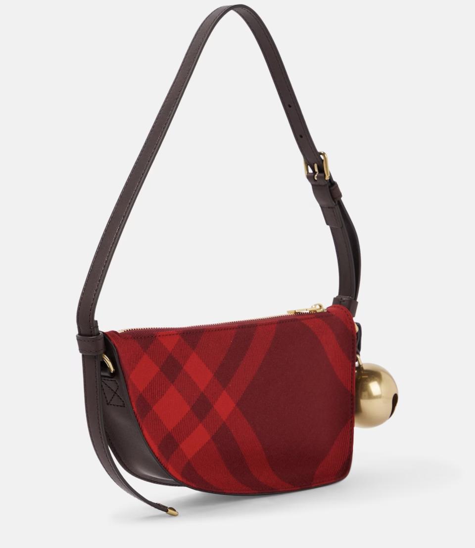 BURBERRY Shield Mini Burberry Check shoulder bag