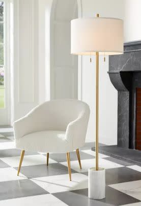 A marble base floor lamp for 50% off