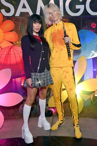 <p>Michael Kovac/Getty</p> Megan Fox and Machine Gun Kelly on Oct. 27, 2023