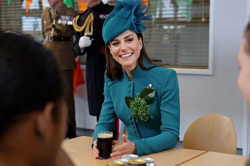 <p>CHRIS JACKSON/POOL/AFP via Getty Images</p> Kate Middleton attends the 2023 St. Patrick