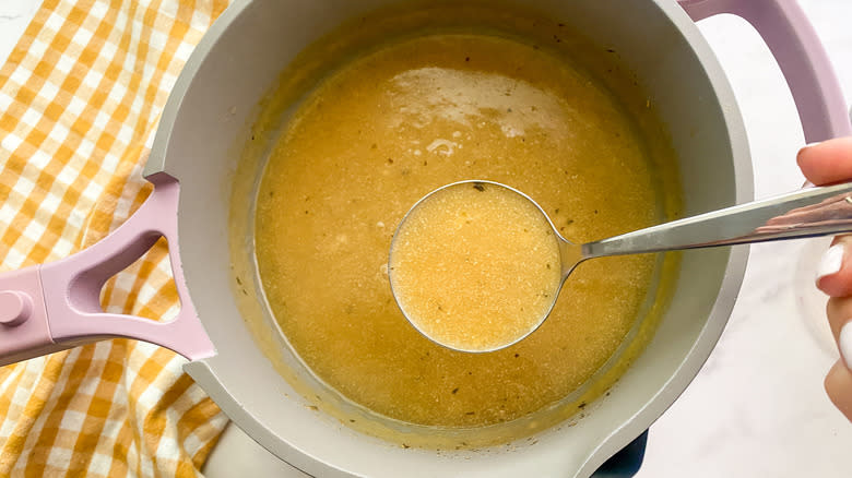 ladle of gravy