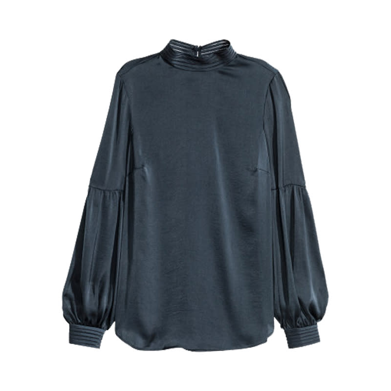 <a rel="nofollow noopener" href="http://rstyle.me/n/b3hdm2jduw" target="_blank" data-ylk="slk:Satin Blouse, H&M, $35;elm:context_link;itc:0;sec:content-canvas" class="link ">Satin Blouse, H&M, $35</a>