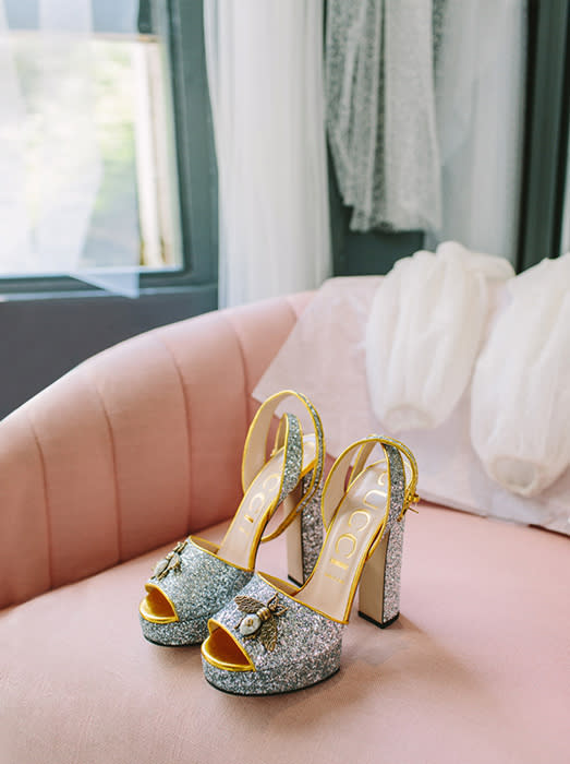 Millie Mackintosh just rewore her Gucci glittery wedding shoes