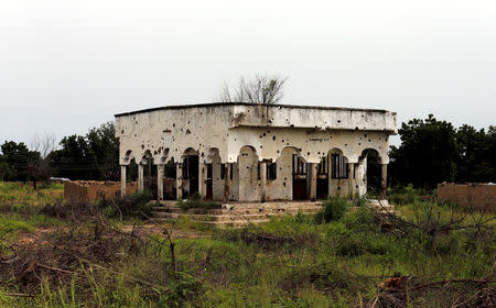 FILE PHOTO: A bullet riddled mosque is pictured along Konduga-Bama road in Bama, Borno, Nigeria, August 31, 2016. REUTERS/Afolabi Sotunde/File Photo