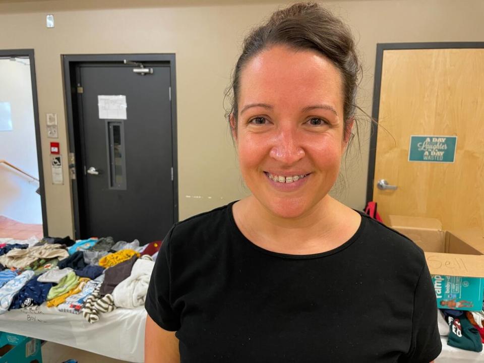 The Mom to Mom market wasn't just an opportunity for buyers to save a bit, it also helped sellers put some money in their pocket, says organizer Katie Doucette. (Tony Davis/CBC - image credit)