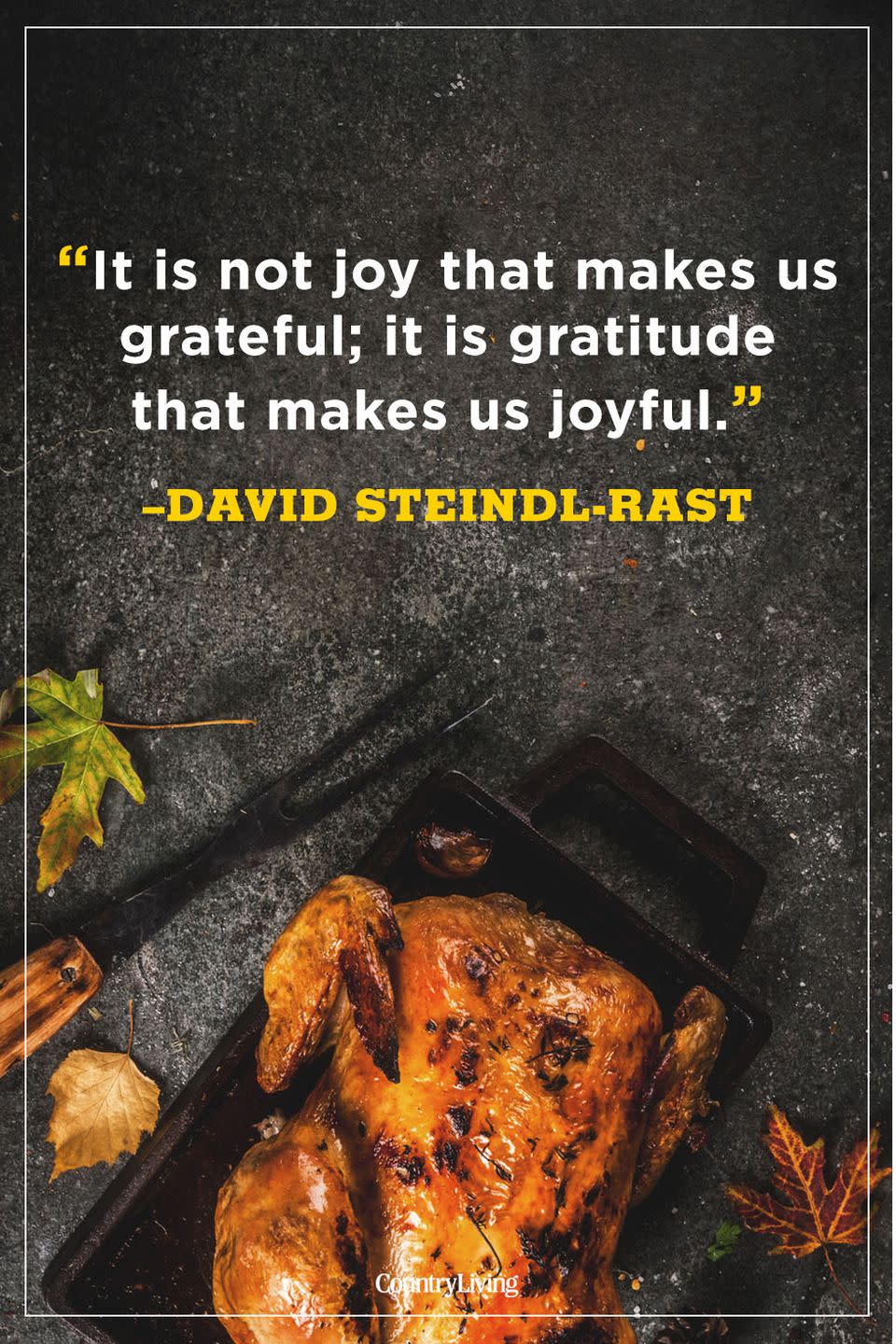 <p>“It is not joy that makes us grateful; it is gratitude that makes us joyful.”</p>